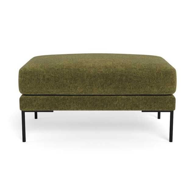 Heal's Torrington Ottoman Boucle Velvet Wilder Black Feet - image 1