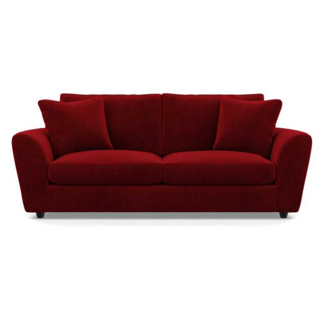Heal's Snooze 4 Seater Sofa Smart Luxe Velvet Mulberry Black Feet