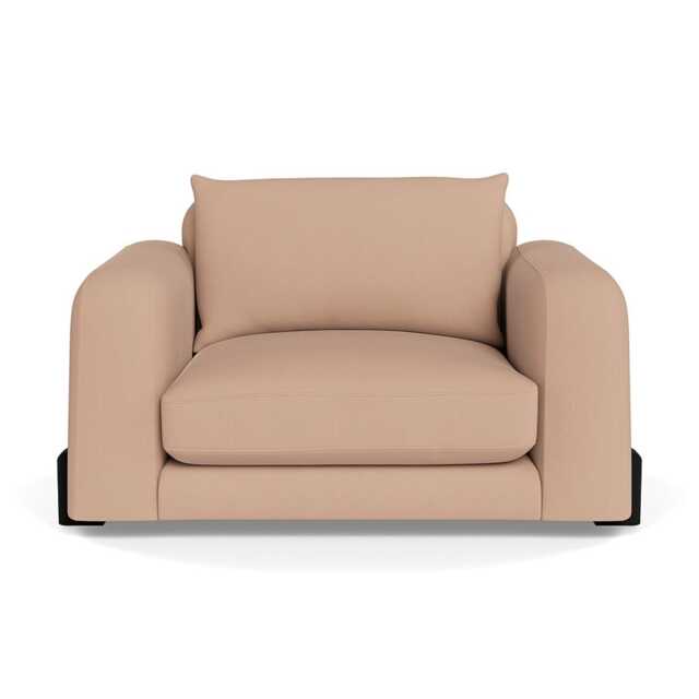 Heal's Nuvola Loveseat Capelo Linen-Cotton Rosedale Black Feet