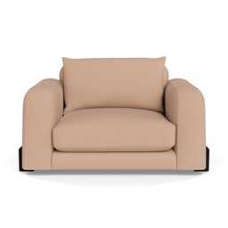 Heal's Nuvola Loveseat Capelo Linen-Cotton Rosedale Black Feet