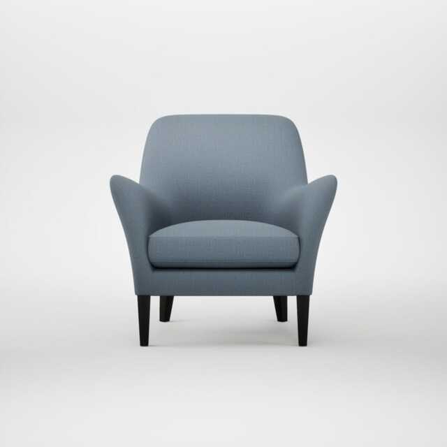 Heal's Wallis Armchair Smart Cotton Linen Celestial Black Feet