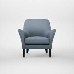 Heal's Wallis Armchair Smart Cotton Linen Celestial Black Feet