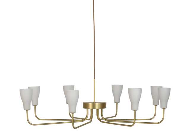Heal's Ophelia 8 Arm Chandelier Pendant Light Brushed Brass