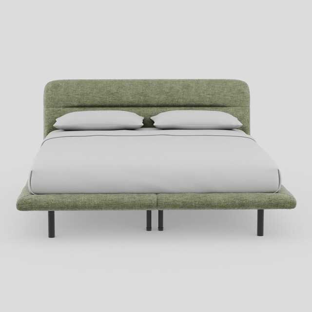 Heal's Gia Bed Super King Nova Velluto Bilbao Slats Black Feet