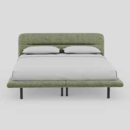 Heal's Gia Bed Super King Nova Velluto Bilbao Slats Black Feet