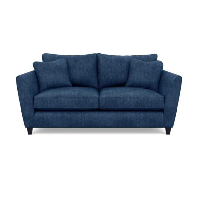 Heal's Torino 3 Seater Sofa Broad Weave Lagoon Black Feet