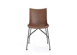 Kartell P/Wood SN Dining Chair Basic Veneer Black Legs