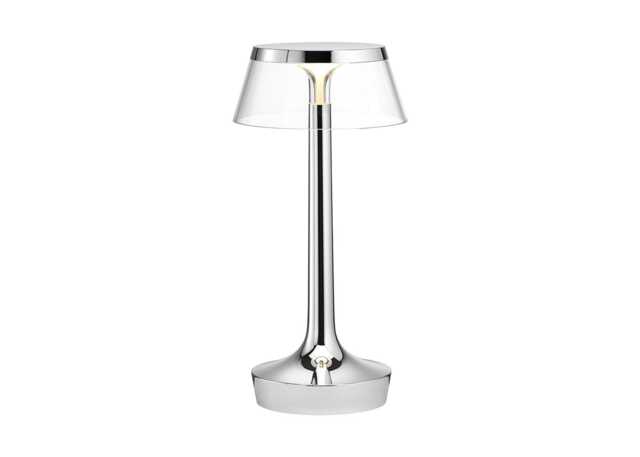 Flos Bon Jour Unplugged LED Portable Table Lamp Chrome