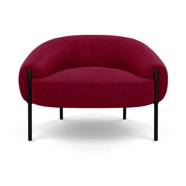 Heal's Isola Armchair St Moritz Wool Red 74 Black Feet