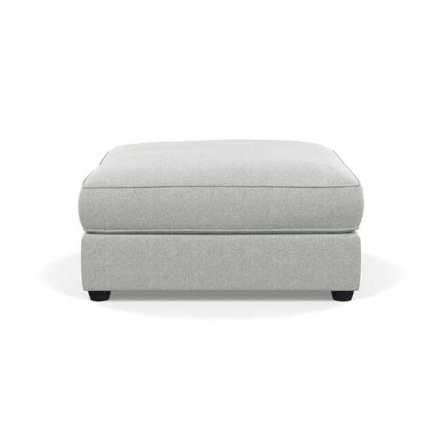 Heal's Tailor Footstool Melton Wool Limestone Black Feet