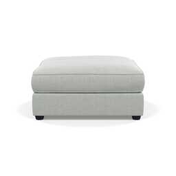 Heal's Tailor Footstool Melton Wool Limestone Black Feet