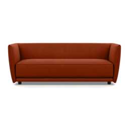 Heal's Valley 3 Seater Sofa Nobilis Velvet Rust Walnut Stain Feet - thumbnail 1