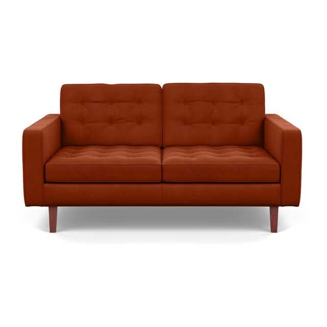 Heal's Hepburn 2 Seater Nobilis Velvet Rust Walnut