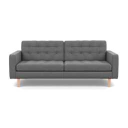 Heal's Hepburn 3 Seater St Moritz Wool Light Grey 157 Natural Feet