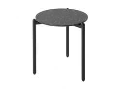 Kartell Undique side Table Black Terrazzo Top Black Base