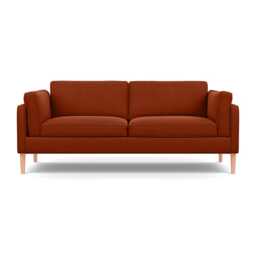 Heal's Sonno 3 Seater Nobilis Velvet Rust Natural Feet