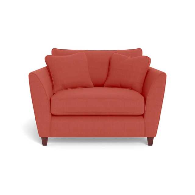 Heal's Torino Loveseat Linen Grenadine Walnut Feet