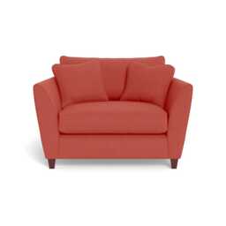 Heal's Torino Loveseat Linen Grenadine Walnut Feet
