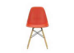 Vitra Eames DSW Side Chair New Height Poppy Red Golden Maple Base