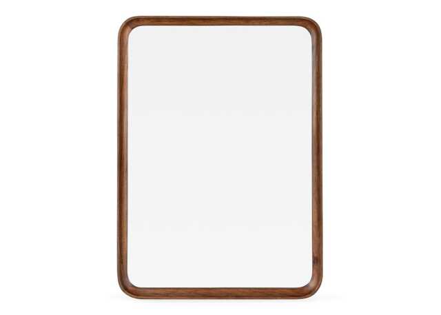 Heal's Livorno Rectangle Wooden Mirror Walnut Finish 110 x 80cm