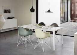 Vitra Eames DAR Armchair New Height Light Grey Basic Dark Powder Base - thumbnail 2