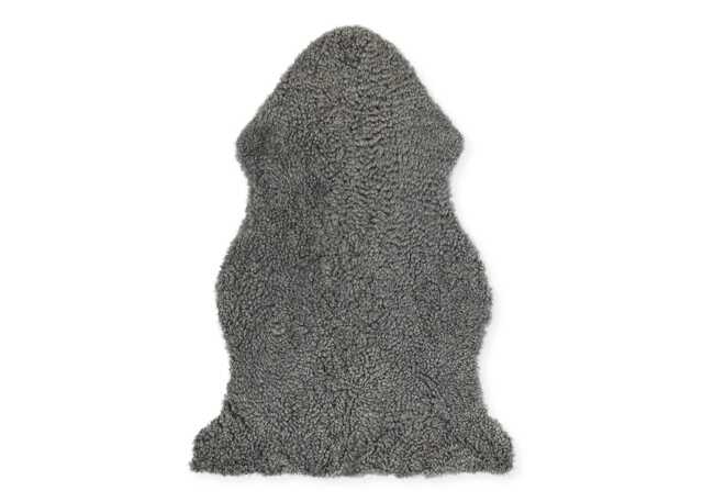 Natures Collection New Zealand Curly Sheepskin Light Grey 90 x 60cm