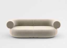 Tom Dixon Fat 2 seater Sofa in Velvet fabric pearl