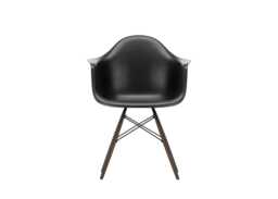 Vitra Eames DAW Armchair New Height Deep Black Dark Maple Base - thumbnail 1