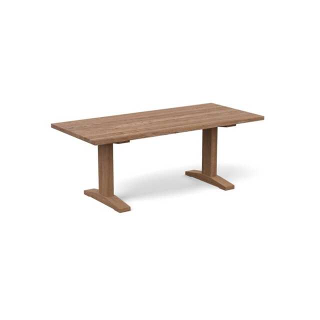 Heal's Lisbon Table 240x100cm Smoked Oak Straight Edge Filled