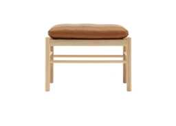 Carl Hansen & Son OW149F Colonial Footstool Soaped Oak Upholstered in Thor 307 - thumbnail 1
