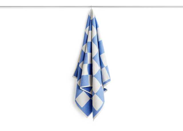 HAY Check Bath Towel Sky Blue