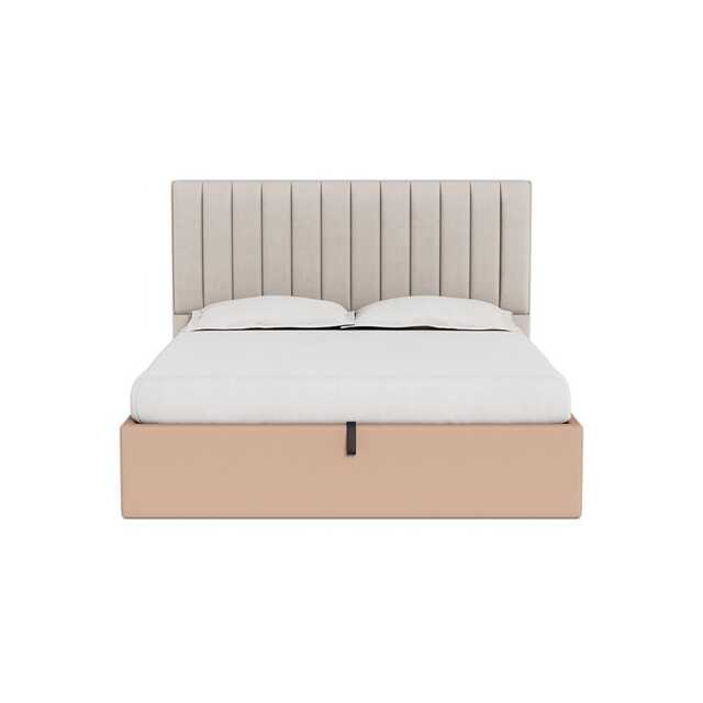 Heal's Lift Storage Divan Super King Capelo Linen-Cotton Rosedale Natural Feet