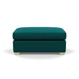 Heal's Torino Footstool Brushed Cotton Pine Natural Feet