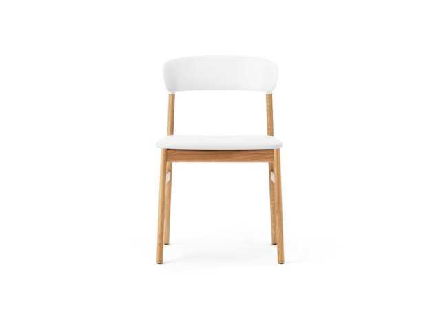 Normann Copenhagen Herit Dining Chair Spectrum White Leather Oak Legs
