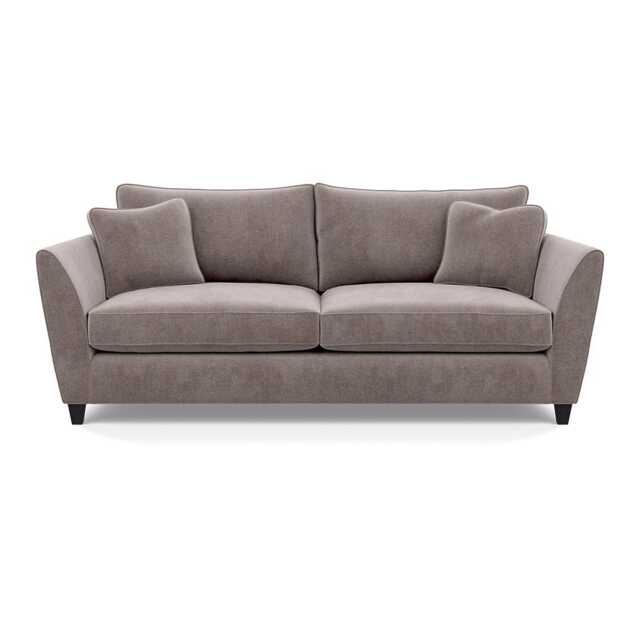 Heal's Torino 4 Seater Sofa Smart Luxe Velvet Mushroom Black Feet