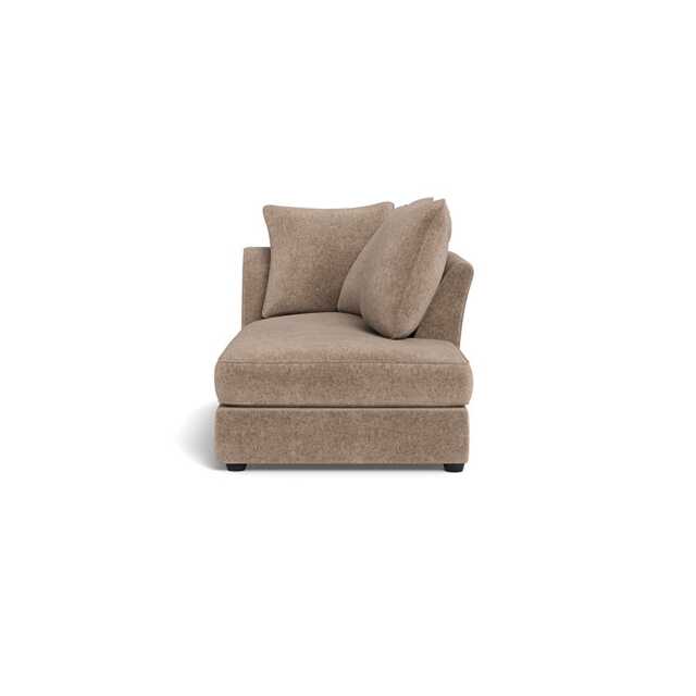 Heal's Tailor Chaise Right Hand Facing Boucle Velvet Rocky Black Beech Feet