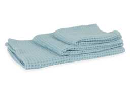 Heal's Waffle Bath Towel Sea Blue 70 x 140cm