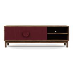 Heal's Tinta AV Unit Walnut Frame Red Stain Doors