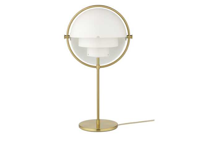Gubi Multi Lite Table Lamp Brass White Shade - image 1