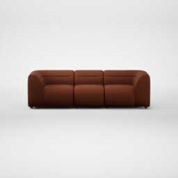 Heal's Lilli 3 Seater Sofa Smart Cotton Linen Rust Natural Feet - thumbnail 2