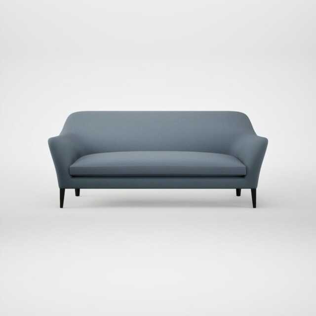 Heal's Wallis 4 Seater Sofa Smart Cotton Linen Celestial Black Feet