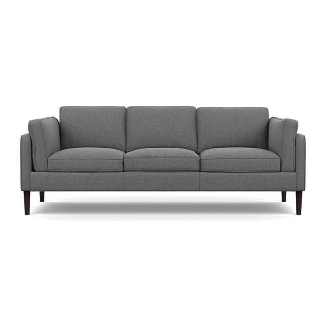 Heal's Sonno 4 Seater St Moritz Wool Light Grey Wenge Black Feet - image 1