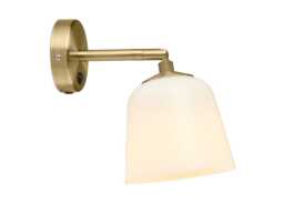 Halo Room 49 Wall Light Opal Antique Brass