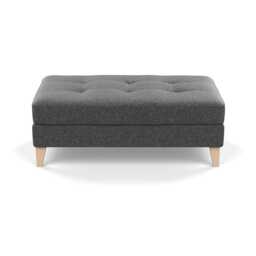 Heal's Mistral Footstool Melton Wool Granite Natural Feet