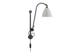 Gubi Bestlite BL5 Wall Lamp Black Brass Base Classic White Shade