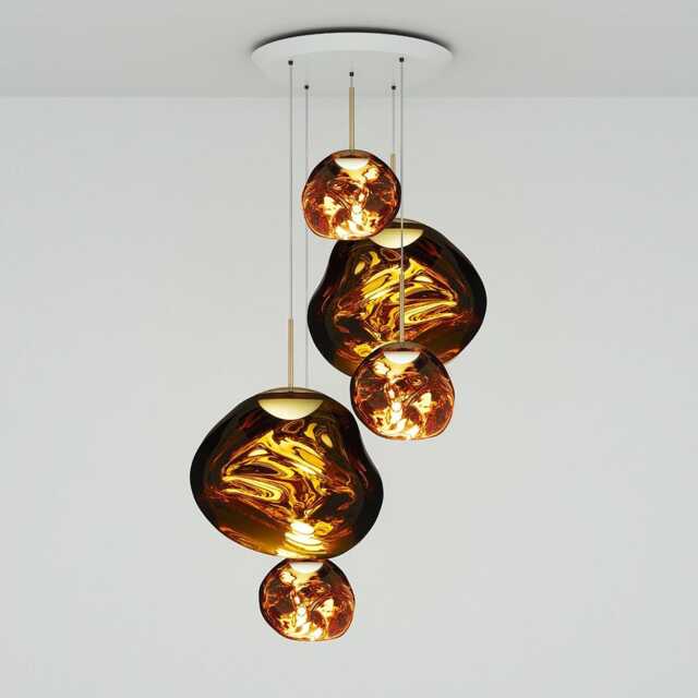 Tom Dixon Melt Round Pendant System LED Gold Large - image 1