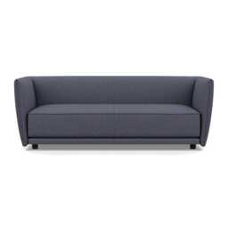 Heal's Valley 3 Seater Sofa Loop Boucle Navy Walnut Stain Feet