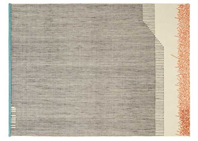 GAN Backstitch Calm Rug in Brick Red 170 x 240cm