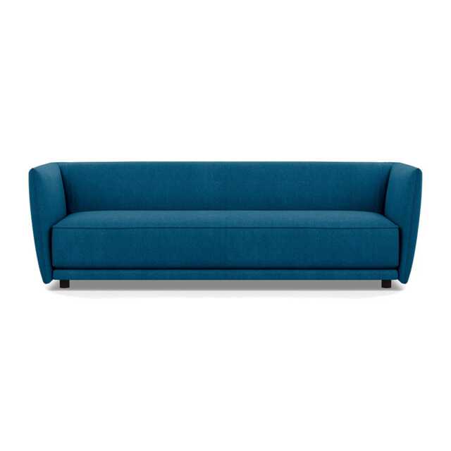 Heal's Valley 4 Seater Sofa St Moritz Teal Walnut Stain Feet - image 1
