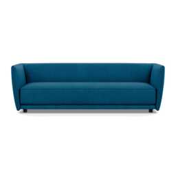 Heal's Valley 4 Seater Sofa St Moritz Teal Walnut Stain Feet